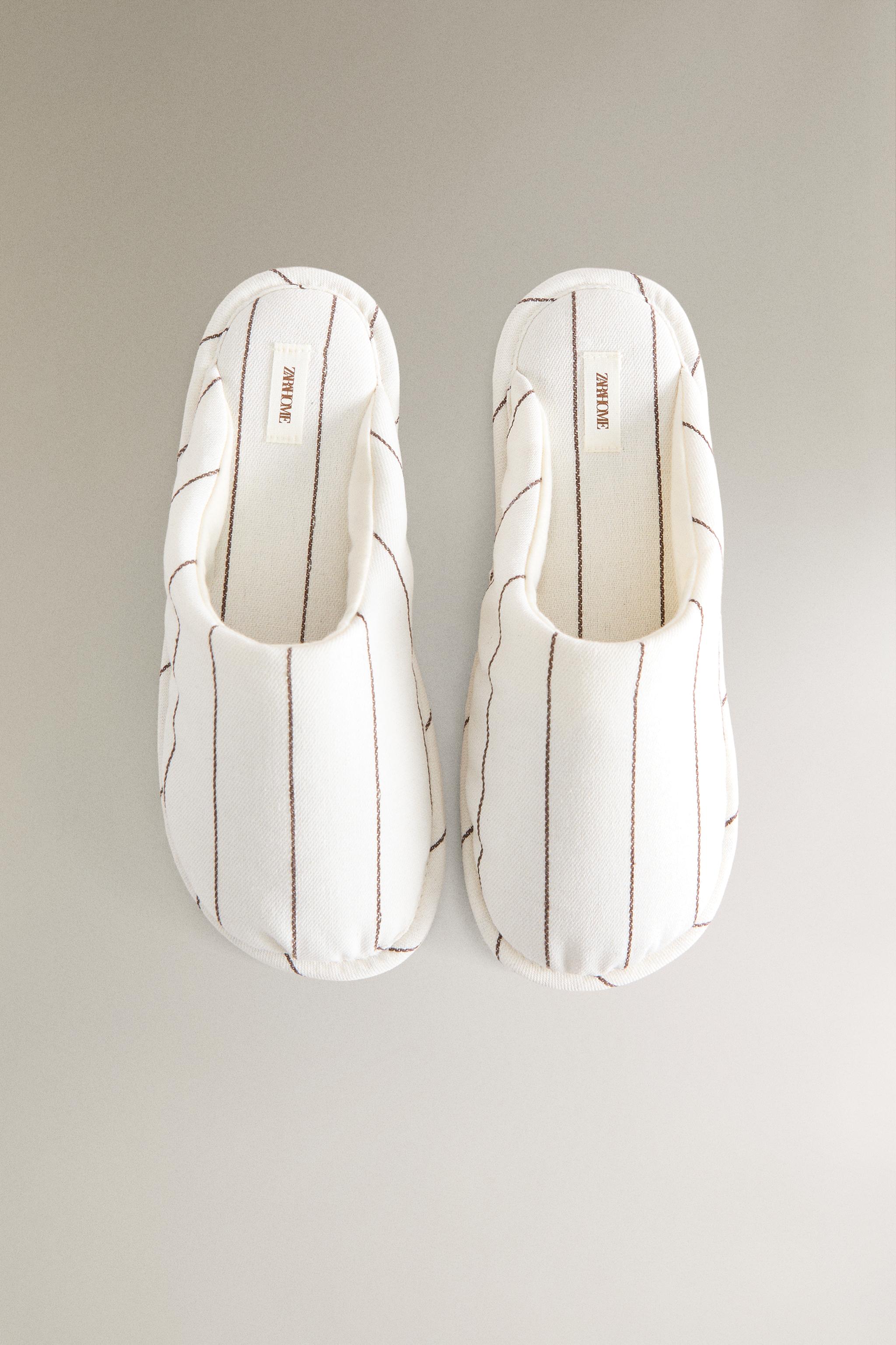 STRIPED MULE SLIPPERS